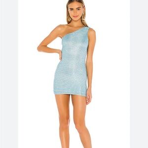 Superdown Tiffany Mini Dress in Light Blue